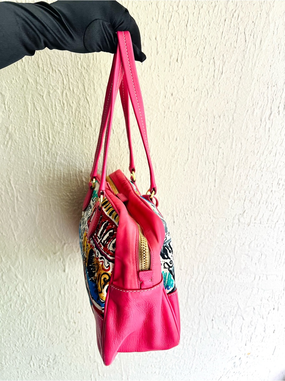 Prada Canapa Stampata Venez Shoulder Bag - Picture 4 of 14
